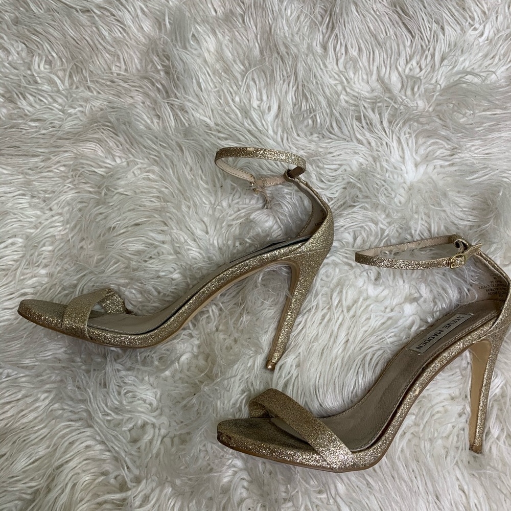 Steve Madden gold sparkle Stecy heels